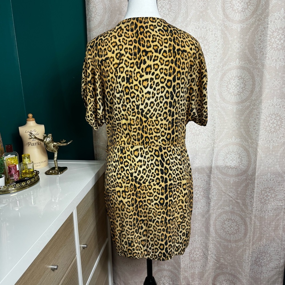 Vix Paula Hermanny Leopard Animal Print Swim Coverup Size Large - Picture 5 of 13